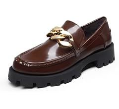 DREAM PAIRS Women's Comfortable Chunky Platform Dressy Loafers with Non Slip Lug Sole and Faux Le... | Amazon (US)