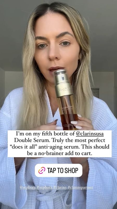 Double Serum = the holy grail anti-aging serum. I’ve been using it consistently for over a year 👌🏼 @clarinsusa @Sephora #sephora #clarins #clarinspartner