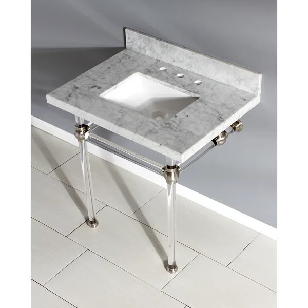 KVPB3030MASQ8 Templeton Stone Rectangular Console Bathroom Sink with Overflow | Wayfair North America