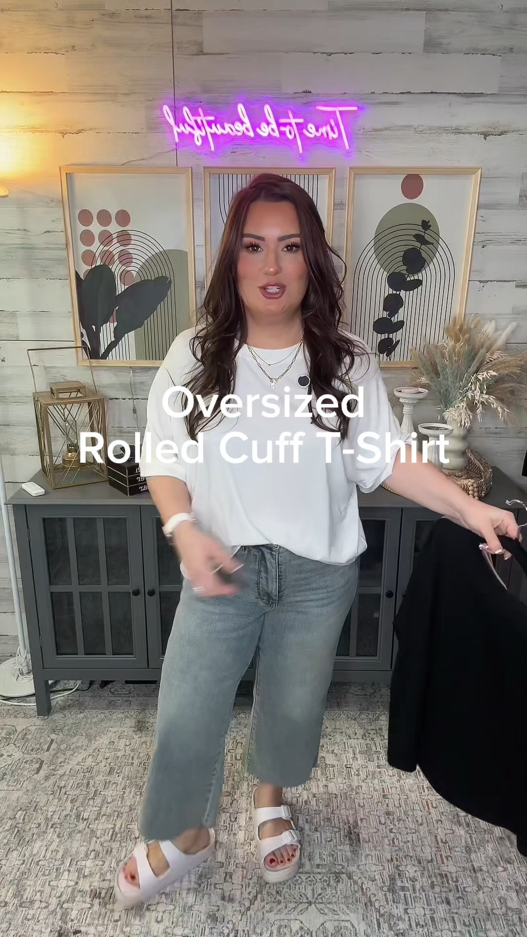 Oversized Rolled Cuff T-Shirtt

#LTKMidsize #LTKOver40 #LTKStyleTip