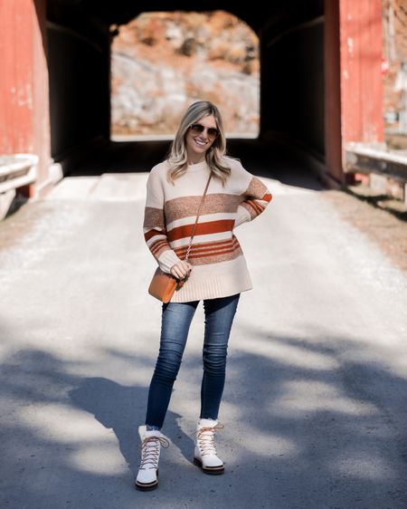 This cozy striped sweater is perfect for all the Fall things like pumpkin picking, apple picking, heading to the local farm stand! Best part is that it fits the bump, but it’s not maternity! 
•
•
•
#rdbabe @shopreddress 

#LTKSeasonal #LTKbump #LTKstyletip