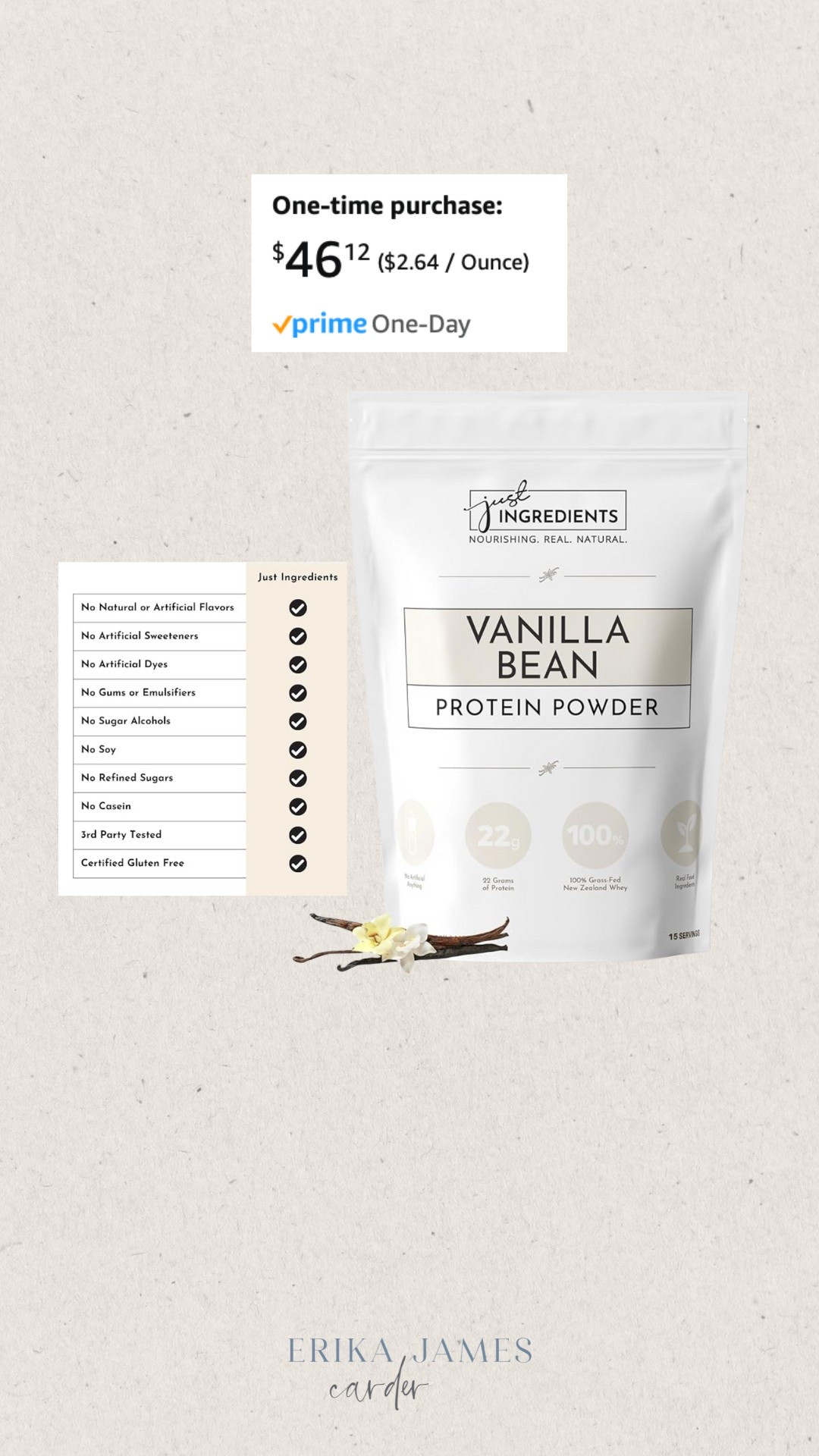 My go-to protein for smoothies! 💪 Just Ingredients Protein Powder is made with multiple whole food protein sources, organic ingredients, and zero artificial additives—giving you 22g of protein with a smooth, delicious taste. Grab it on Amazon as a one-time purchase or set up a recurring order for a lower price! 

proteinpowder, clean ingredients, smoothie boost, Just Ingredients, organic protein



#LTKActive #LTKBeauty #LTKFindsUnder50