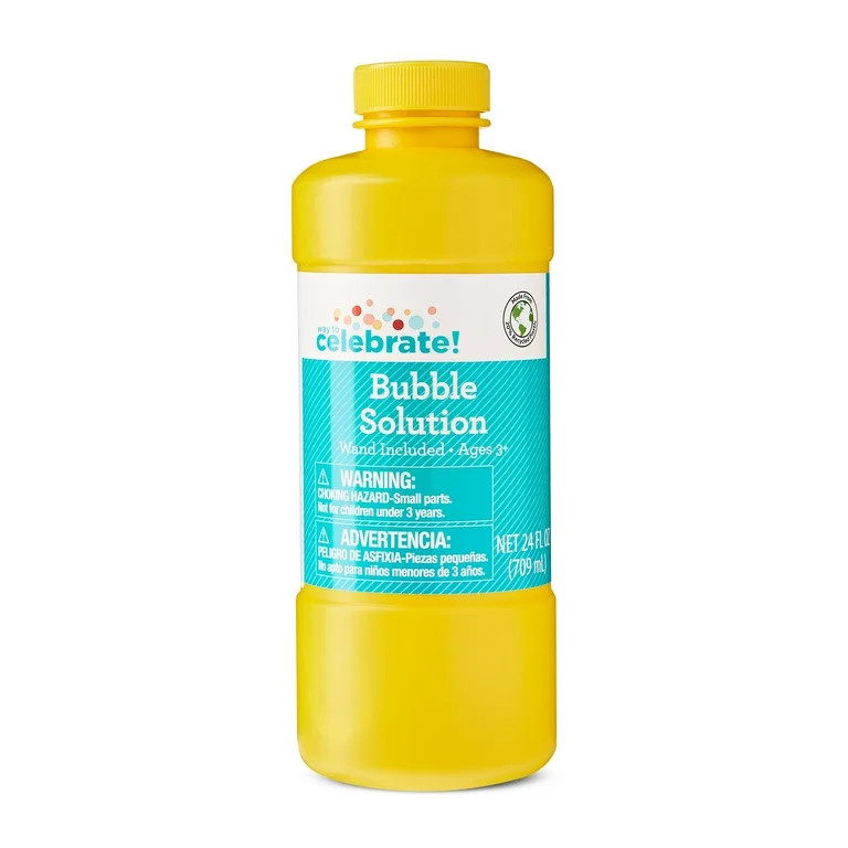 Bubble Solution with Wand, 24 fl oz, by Way To Celebrate | Walmart (US)