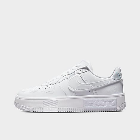 Nike Women's Air Force 1 Fontanka SE Reflective Casual Shoes in White/White Size 7.5 Leather | Finish Line (US)