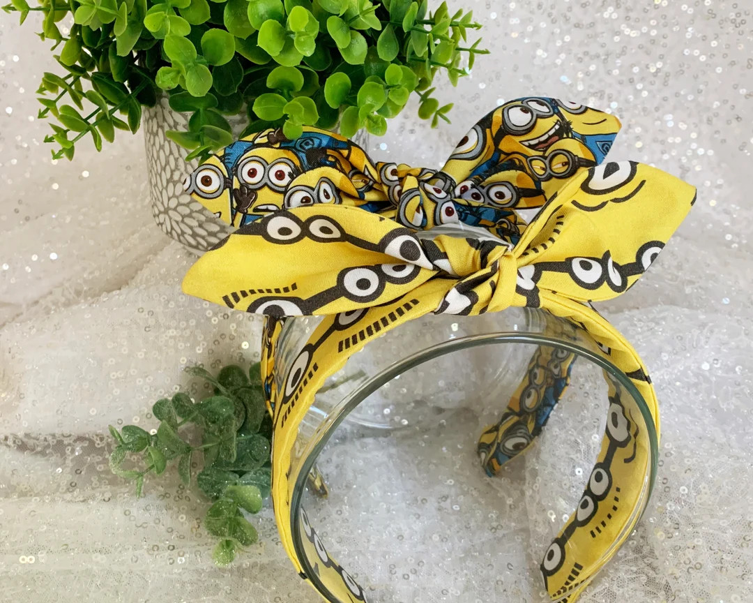 Mischievous Yellow Servants Hand-knotted Bow Headbands. Retro Top Knot. Women's Hair Accessories.... | Etsy (US)