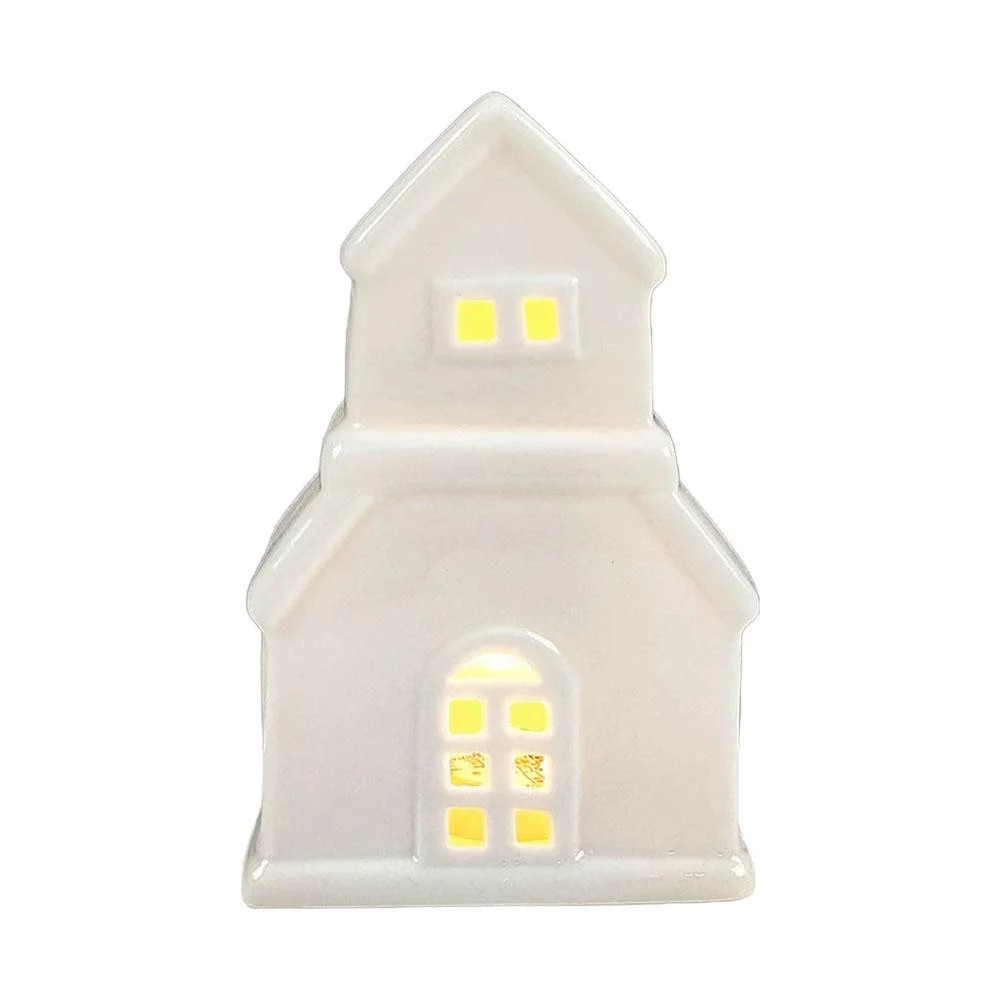 Christmas Village Houses LED Lighted Ceramic White House Christmas Decorations Indoor for Holiday... | Walmart (US)