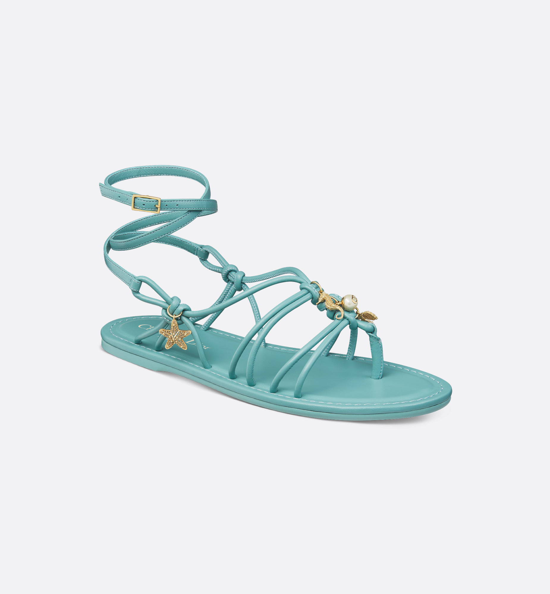 Dioriviera D-Sand Thong Sandal Sky Blue Lambskin | DIOR | Christian Dior Parfums UK
