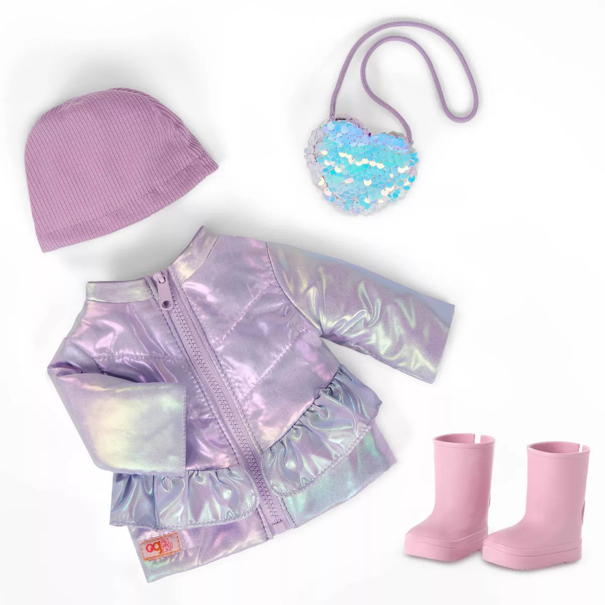 Our Generation Wintery Glam Outfit 18" Doll Coat with Hat, Boots & Purse Accessories: 5-Piece Fas... | Target