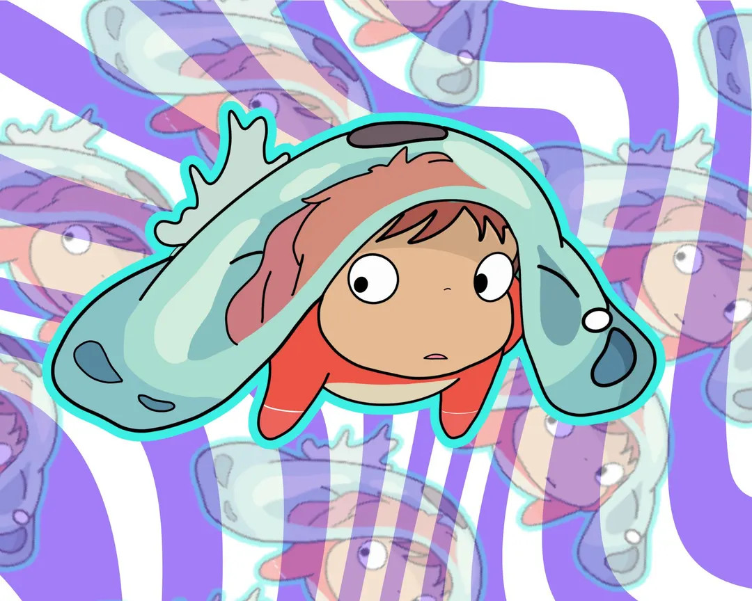 Ponyo Studio Ghibli Art, Ponyo Sticker, Goldfish Sticker, Ghibli Sticker - Etsy | Etsy (US)