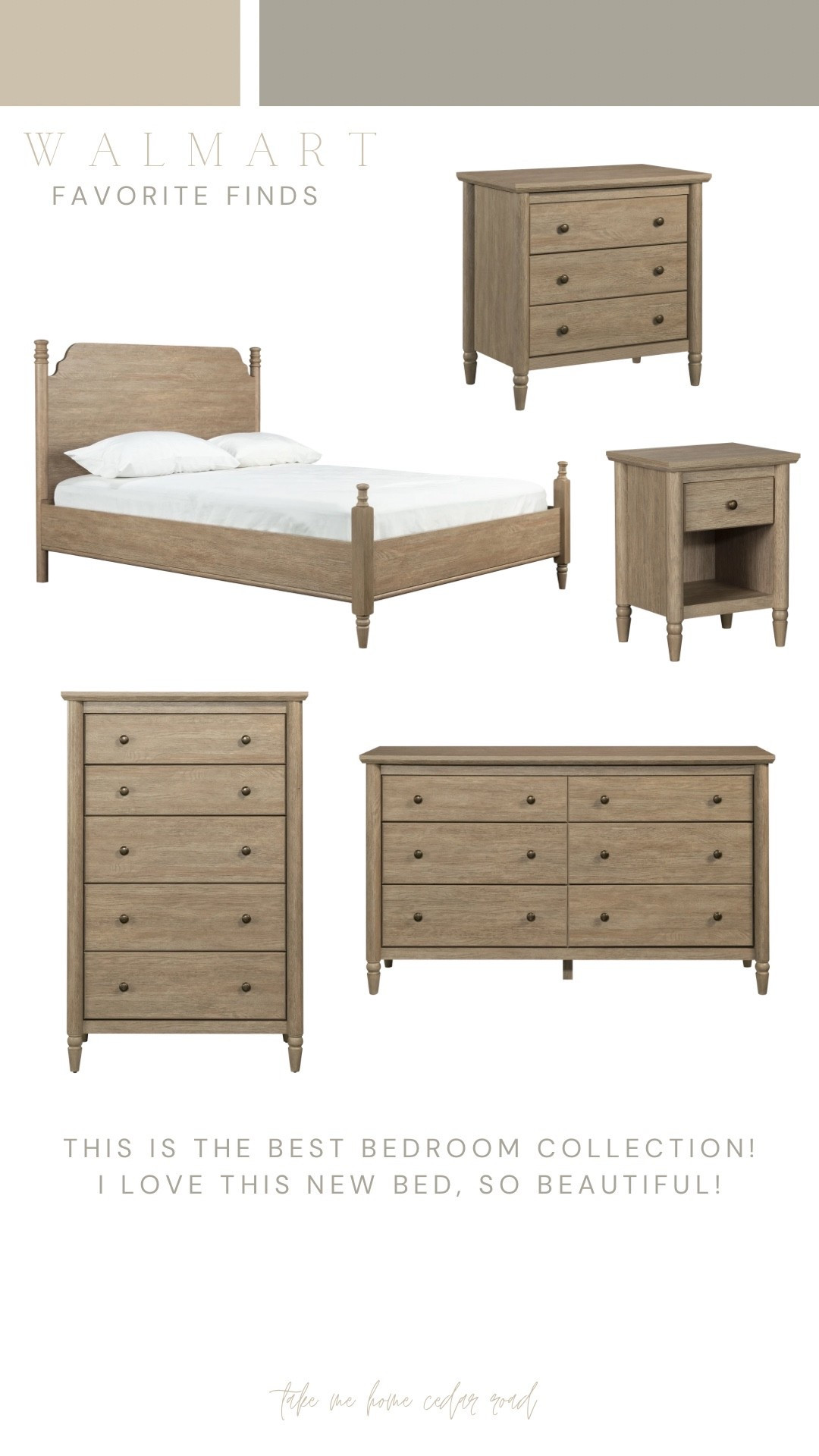 Best budget friendly bedroom furniture at Walmart! This line is so pretty!!

Bed, wood bed, dresser, nightstand

#LTKHome #LTKSaleAlert