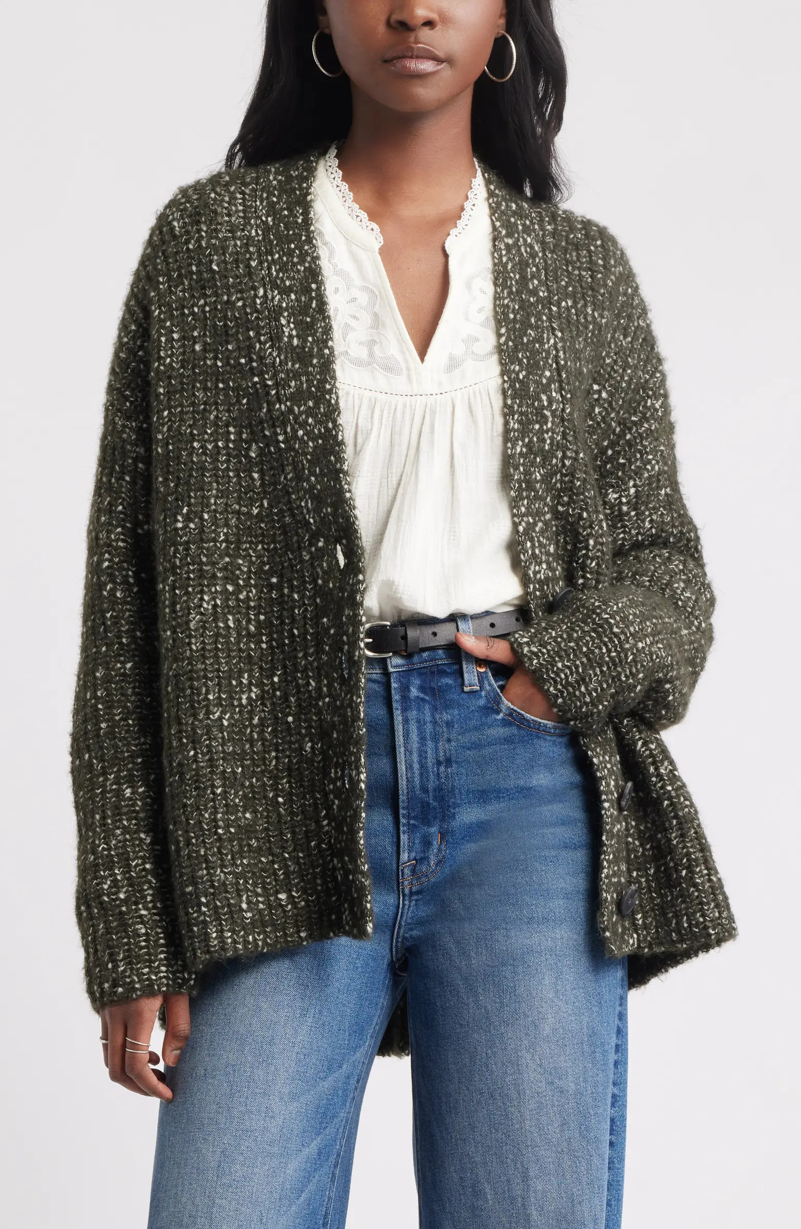 Oversize Nubby Cardigan | Nordstrom