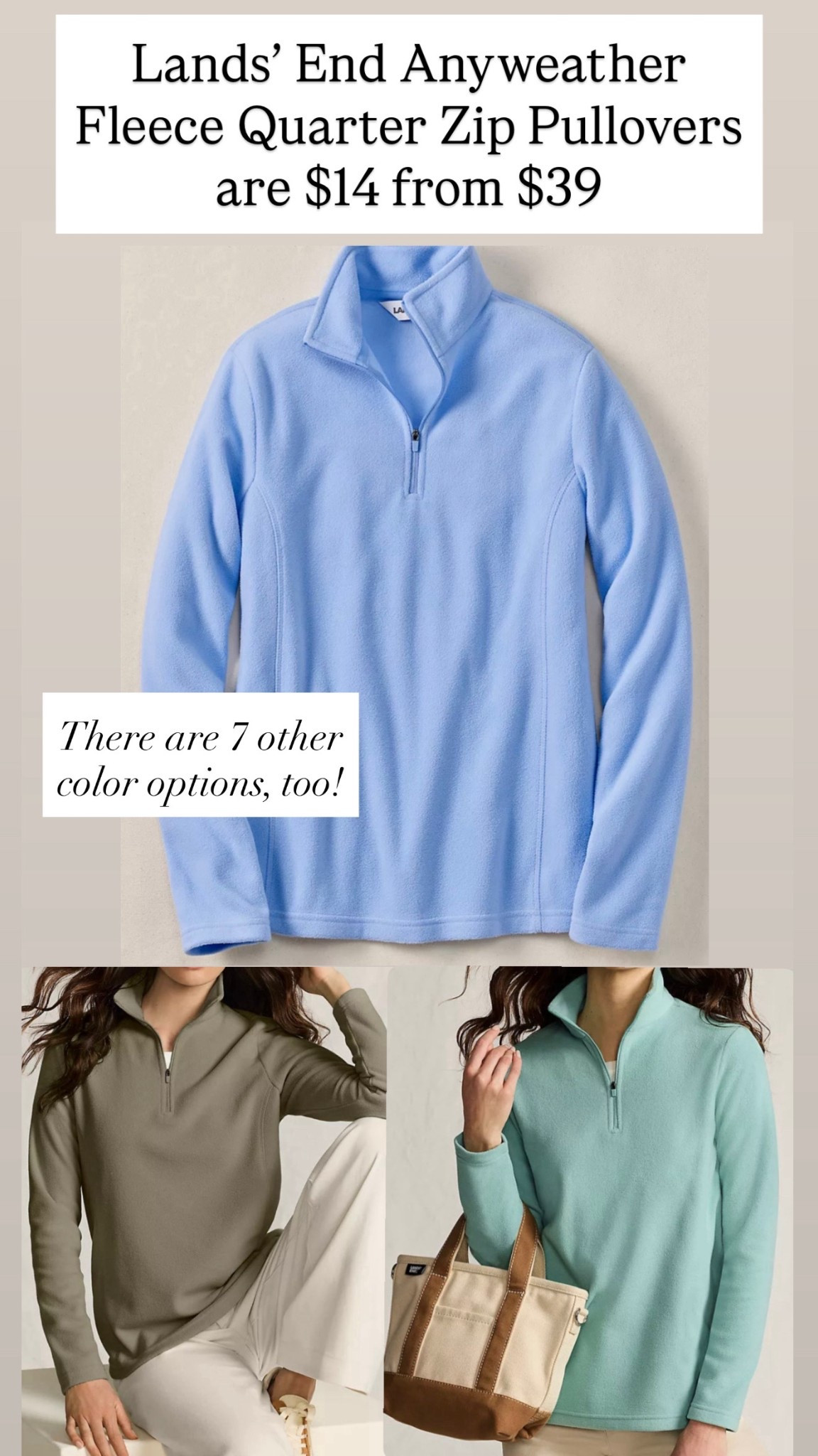Lands’ end fierce pullovers are only $14 right now.   

#LTKSaleAlert