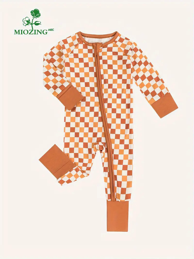 MIOZING Cute Baby Girls Plaid High-end Bamboo Fiber Causal & Elastic Jumpsuit Bodysuit | Temu Affiliate Program