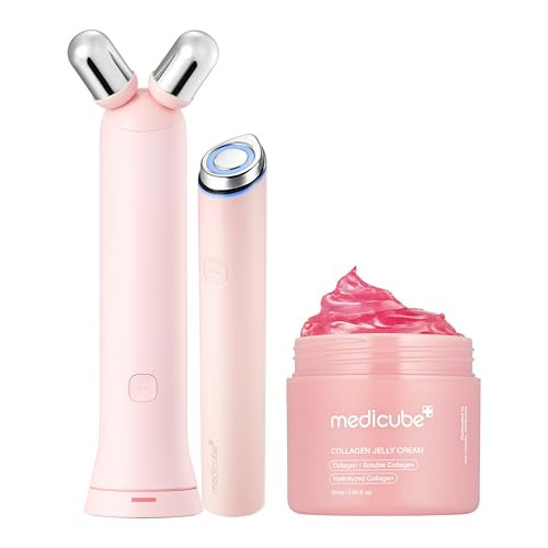 medicube Glass Glow Booster Duo: Mini Booster Pro Plus Pink & Collagen Jelly Cream | Enhances Absorption & Radiance | Firming, Hydrating & Glow | Korean Facial Device, Gifts for Women, Skincare Set | Amazon (US)