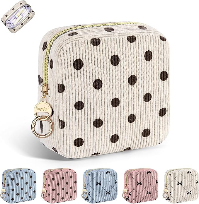 Period Bag for Teen Girls, Corduroy Cute Sanitary Napkin Storage Bag, Menstrual Pad Pouches Tampo... | Amazon (US)