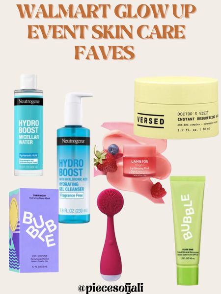 PMD Cleansing Brush
Versed Face Mask
Bubble Tinted Moisturizer 
Bubble hydrating cleanser
Hydroboost miccelar water
Hydroboost cleanser 


#LTKGiftGuide #LTKsalealert #LTKbeauty