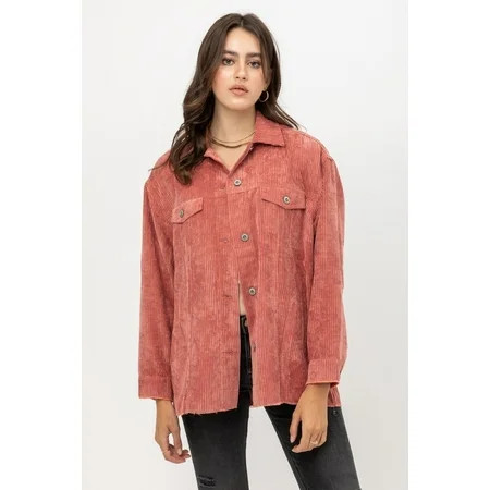 6 W P/n Corduroy Button Down Jacket M | Walmart (US)