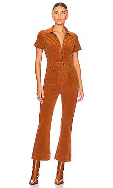 Show Me Your Mumu Cropped Everhart Jumpsuit in Camel Corduroy from Revolve.com | Revolve Clothing (Global)