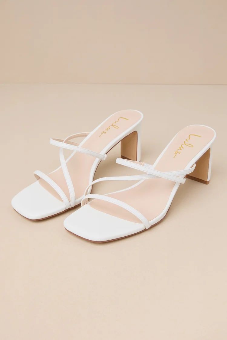 Jobelle White Strappy High Heel Sandals | Lulus