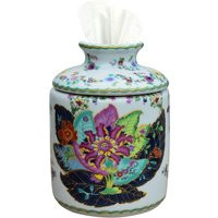 Tobacco Leaf Floral Porcelain Tissue Roll Holder 7 | Etsy (US)