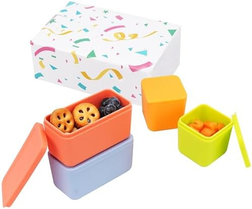 Silicone Dips Containers Compatible with OmieBox, 4 Pack Salad Dressing Container To Go for Most ... | Amazon (US)