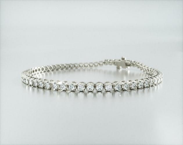 14K White Gold Four Prong Lab Created Diamond Tennis Bracelet (1.00 CTW - F-G / VS2-SI1) | JamesAllen