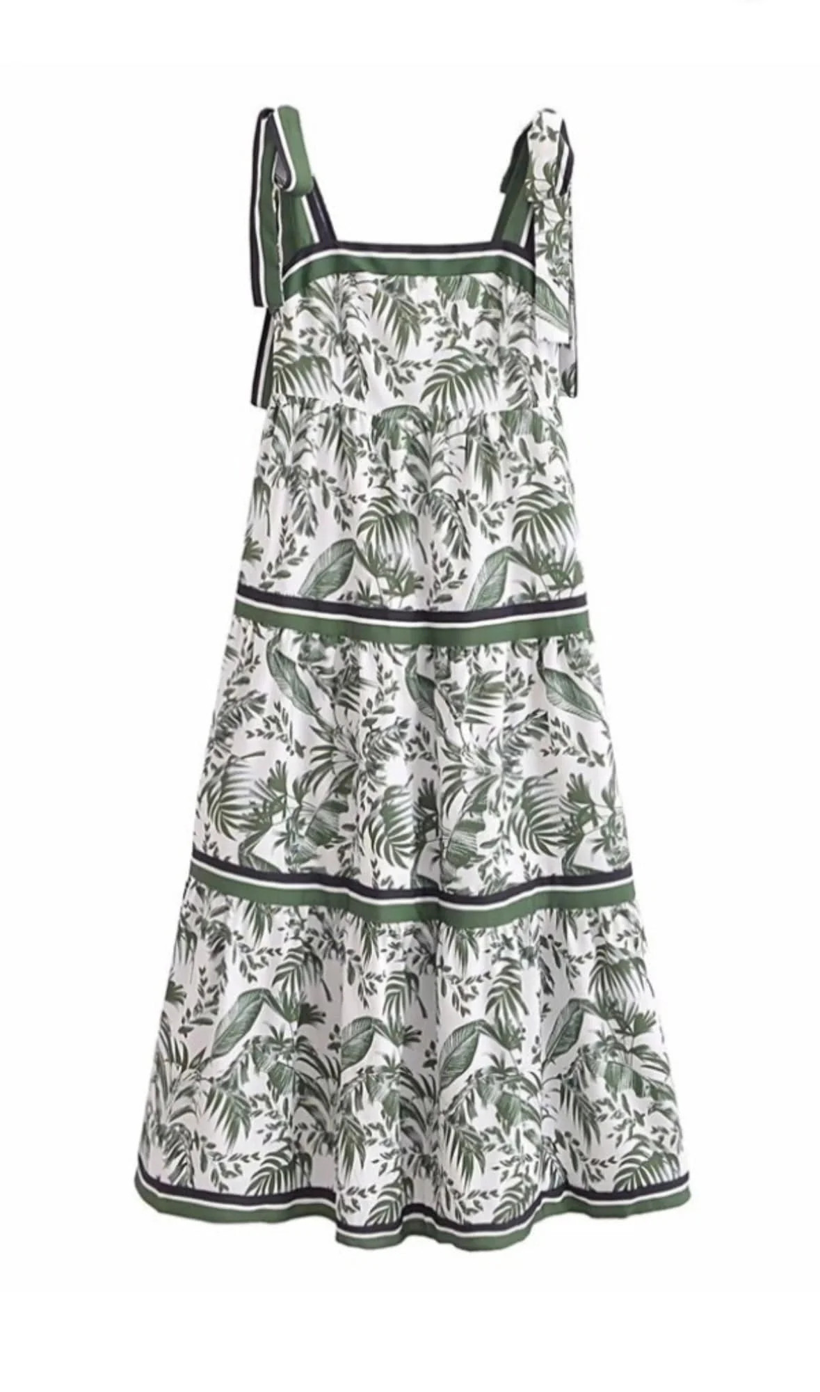 Green Palm Maxi Dress | Mulberry & King