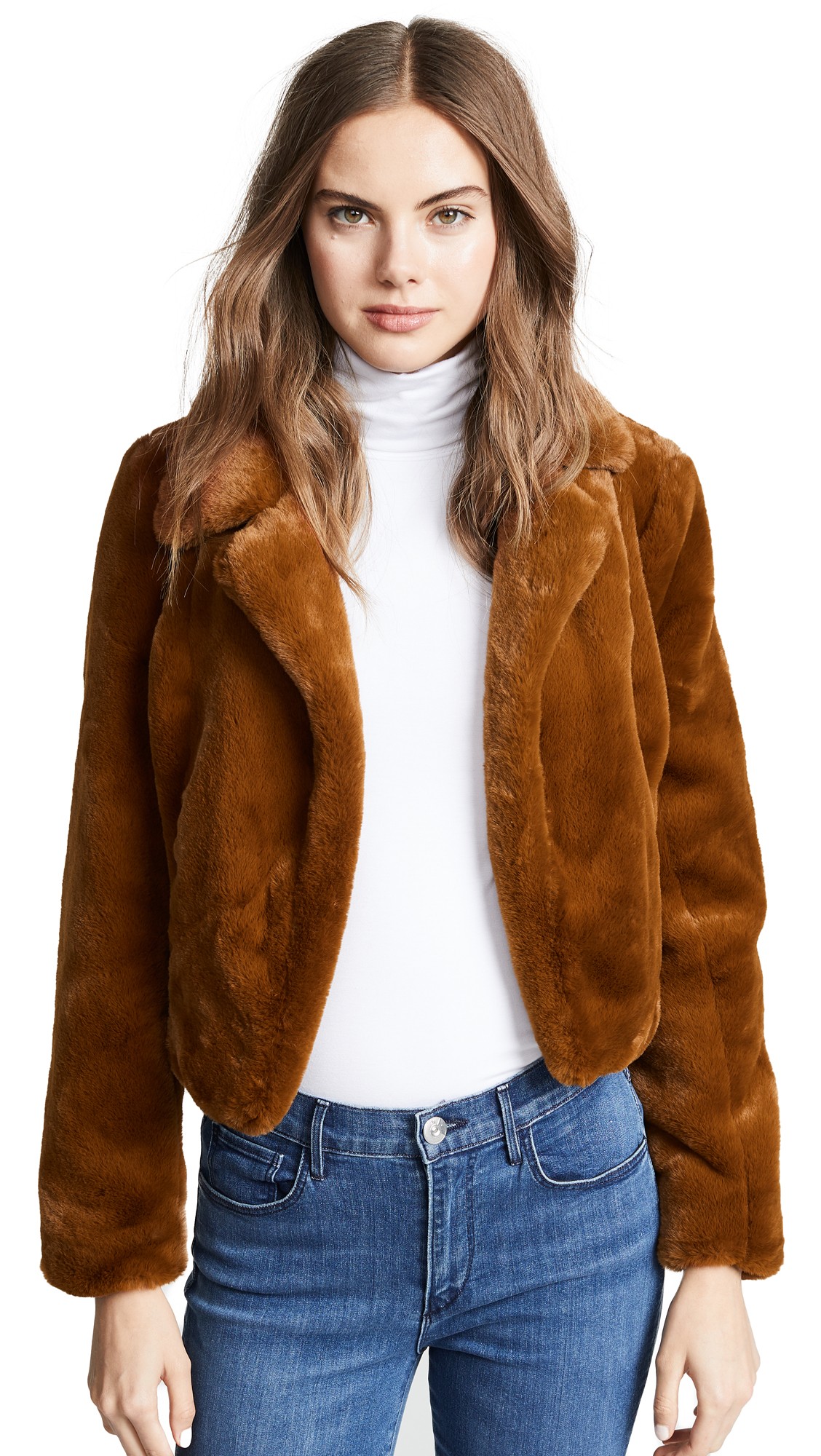 Blank Denim Cropped Faux Fur Jacket | Shopbop