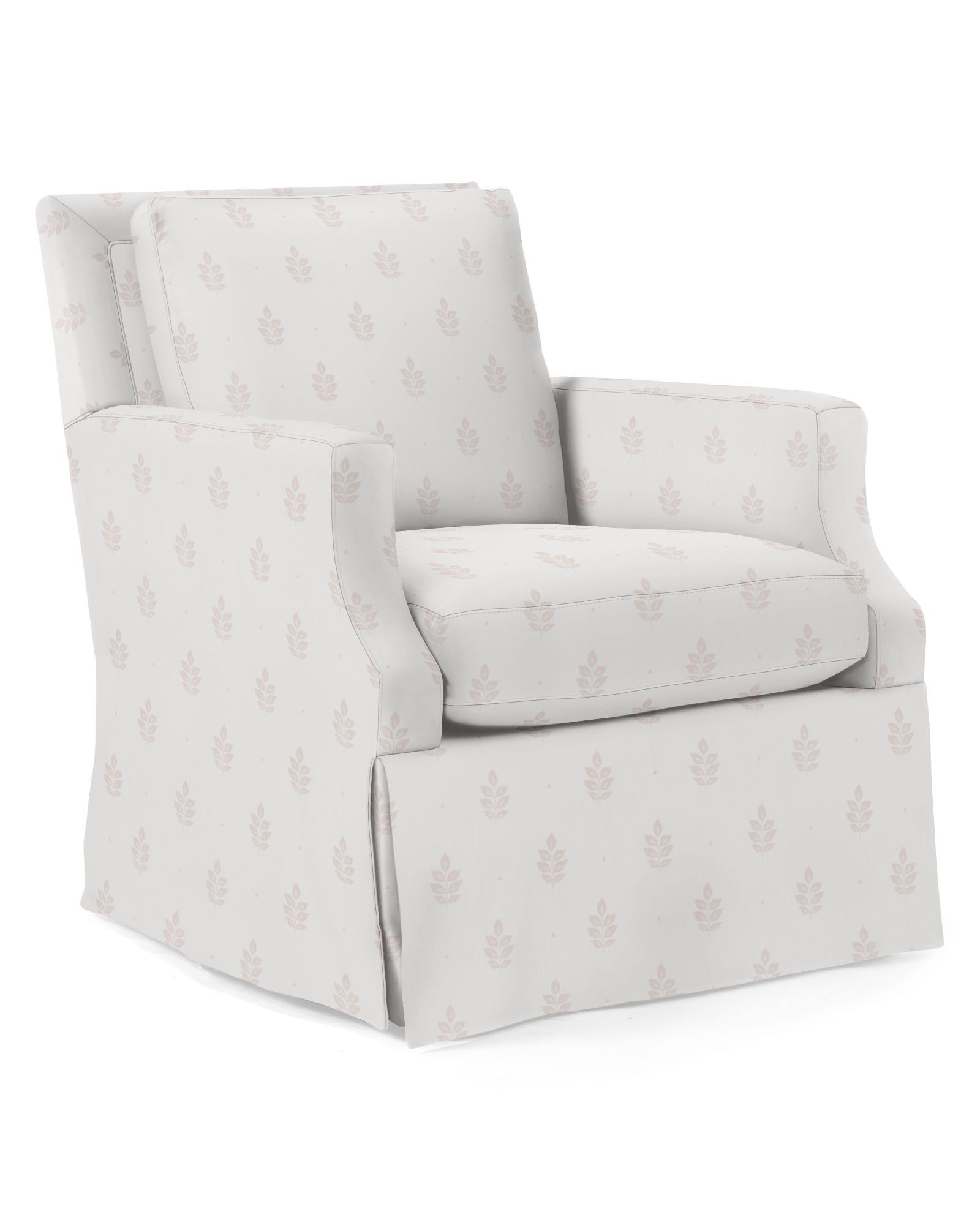 Grady Notch Arm Swivel Glider - Skirted | Serena and Lily