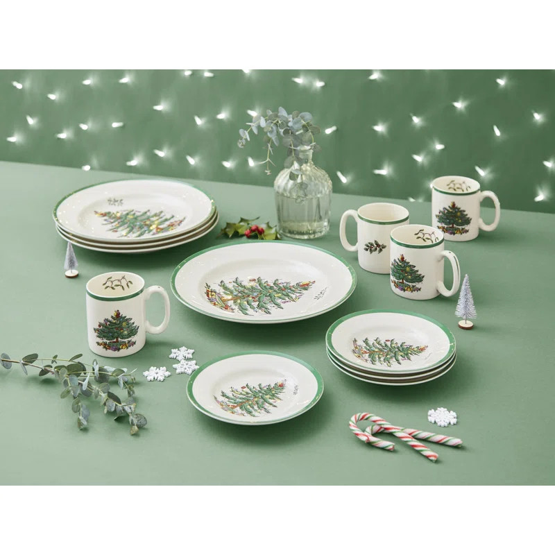 Spode Christmas Tree 12-Pc Set (4 Ea Din/Sal/Mug) | Wayfair North America