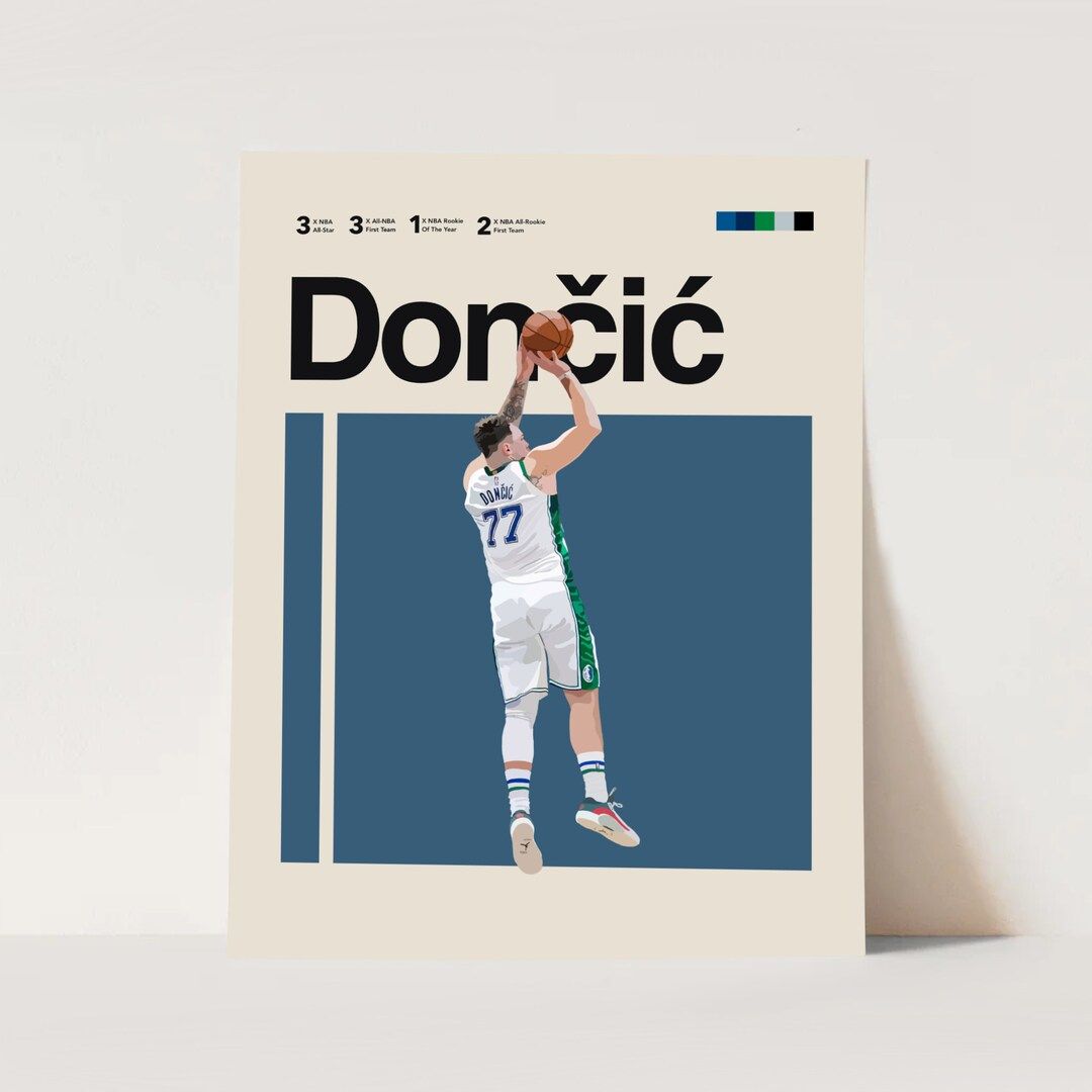 Luka Doncic Inspired Poster Dallas Mavericks Art Print 11x14 - Etsy | Etsy (US)