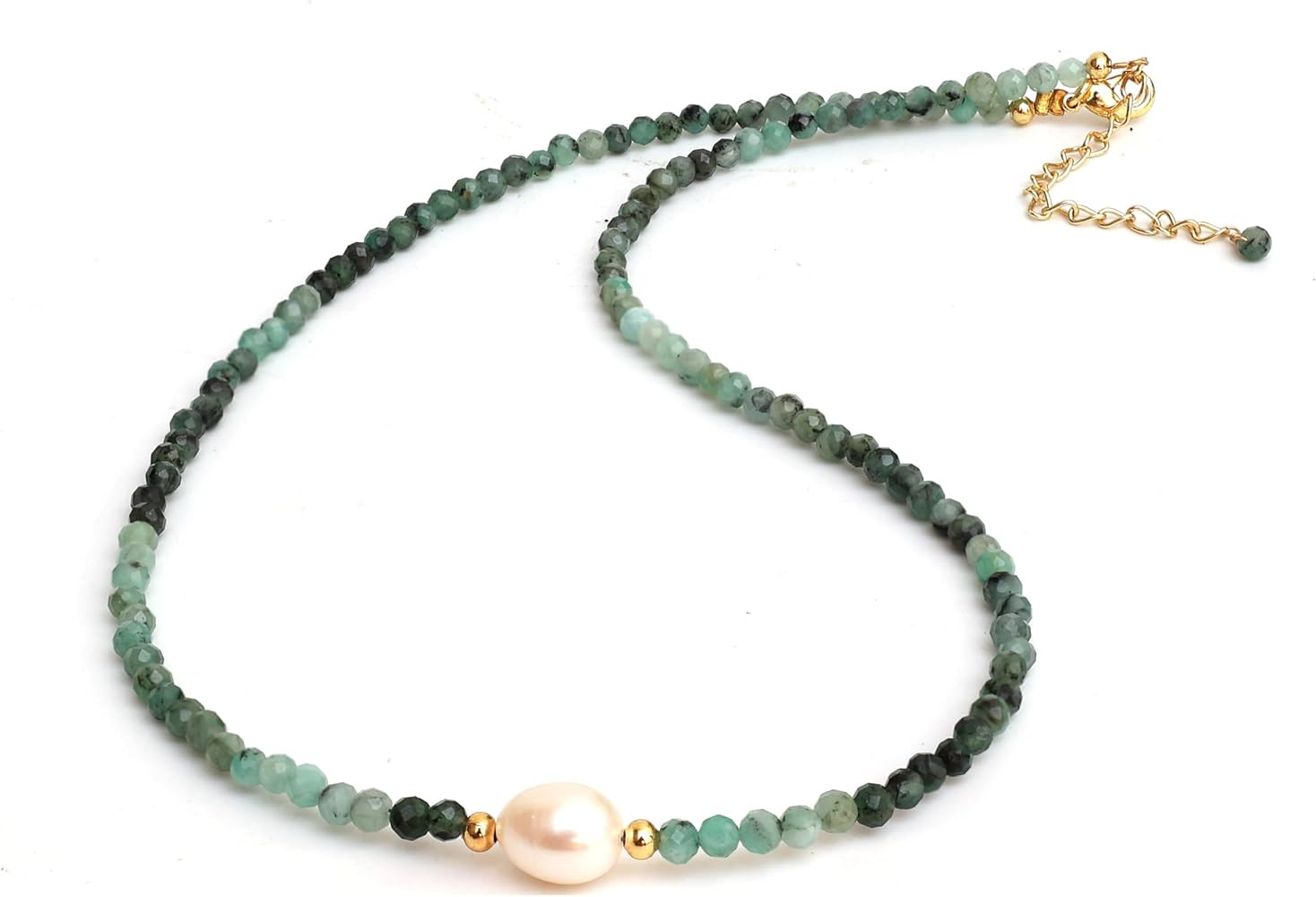 Gempires Gemstone Beaded Necklace with Freshwater Pearl Choker Style Jewelry Hypoallergenic Non T... | Amazon (US)
