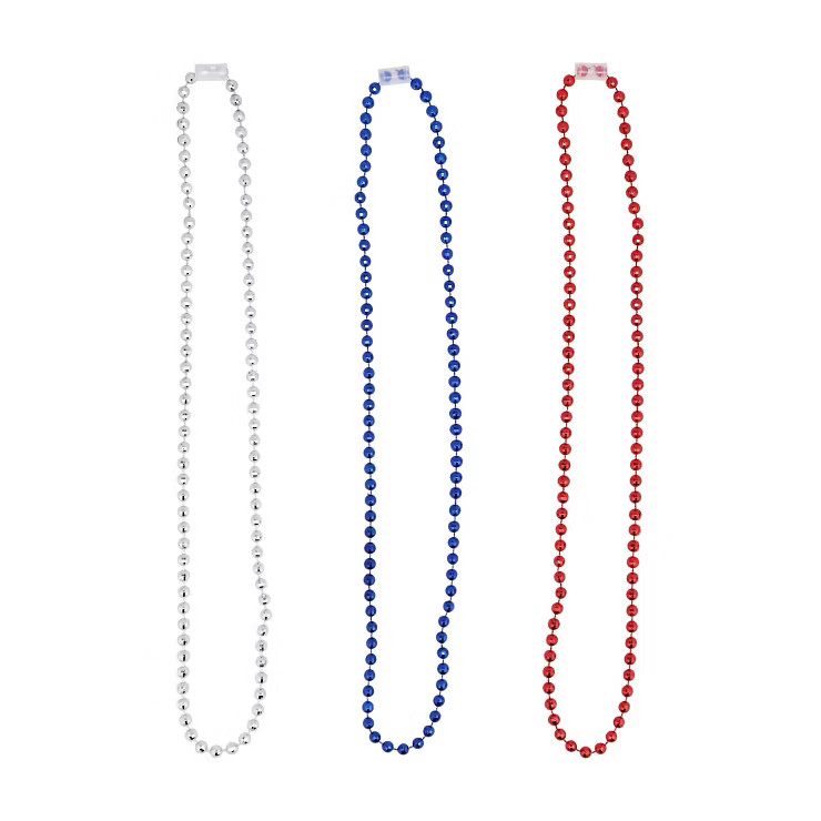 6pk Parade Bead Necklace Red/White/Blue - Sun Squad™ | Target