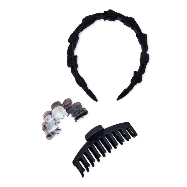 Time and Tru Women's Black Claw Clips and Headband, 3-Pack - Walmart.com | Walmart (US)