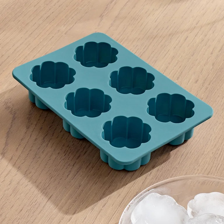 Better Homes and Gardens Blue Flower Silicone Ice Cube Mold | Walmart (US)