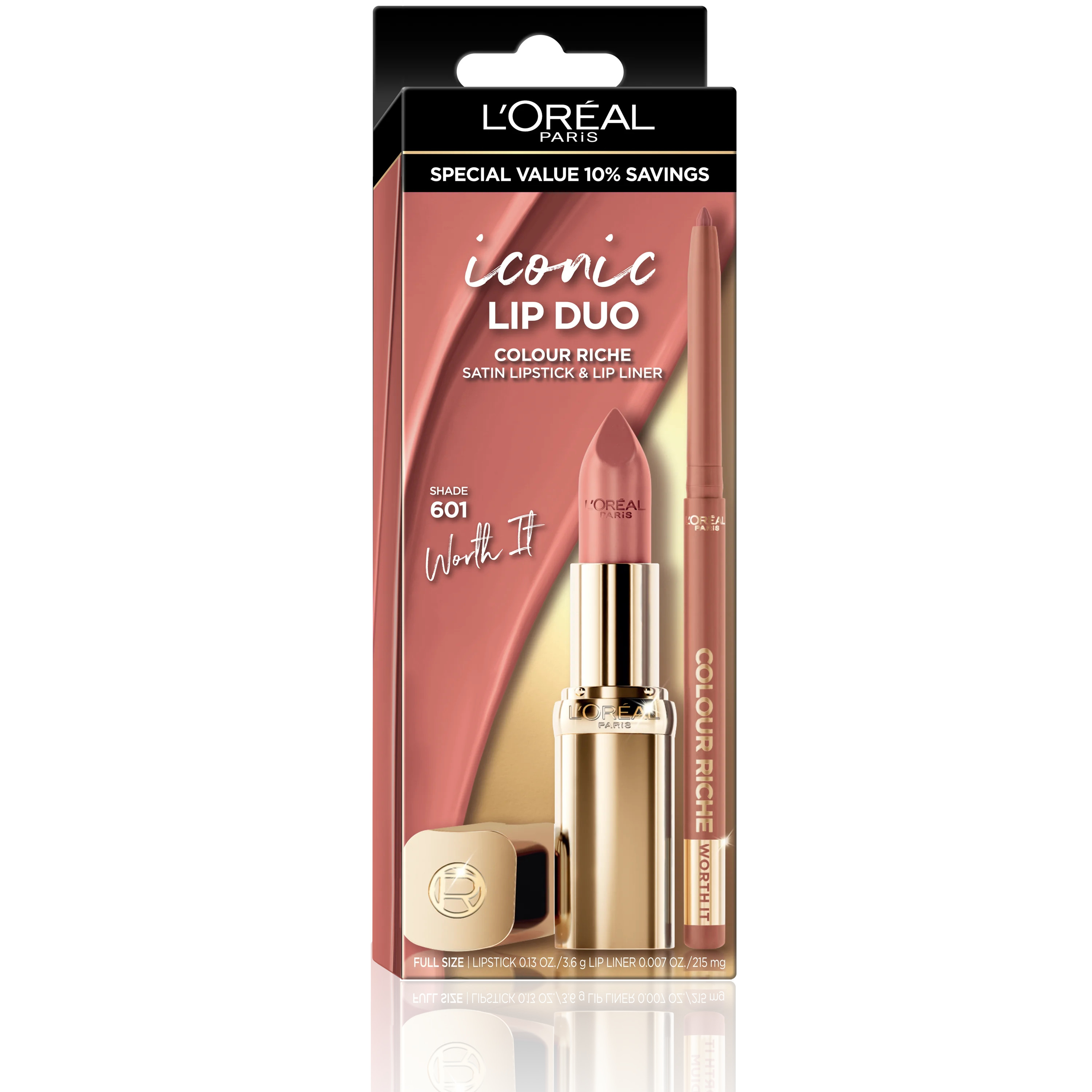 L'Oreal Paris Original Satin Lipstick for Moisturized Lips, 601 Worth It, 1 Kit | Walmart (US)