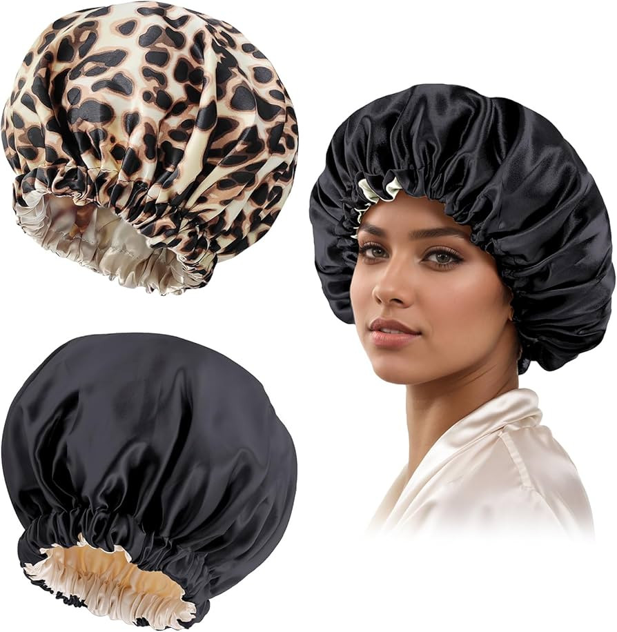 Satin Bonnet Silk Bonnet Hair Bonnet for Sleeping-Slouchy Beanie Hat Satin Sleep Cap for Women's ... | Amazon (US)