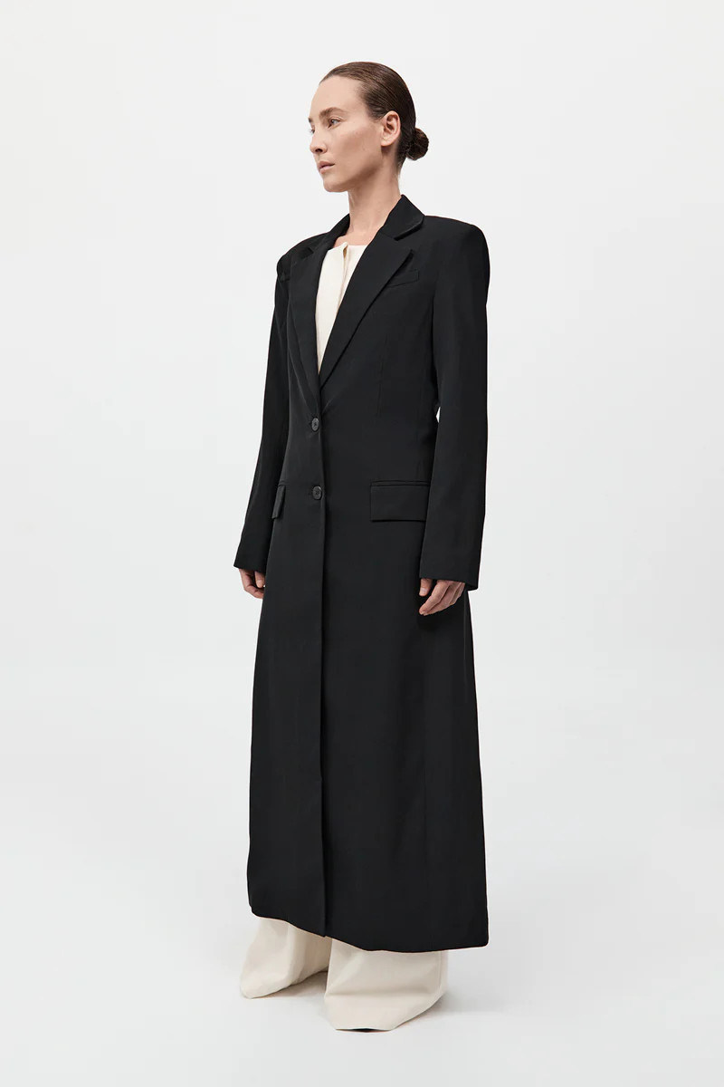 Tailored Maxi Coat - Black | St. Agni (US, UK, EU)