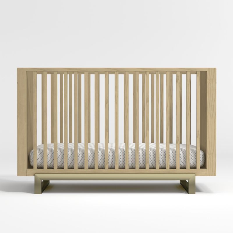 Keaton Brass Inlay Crib | Crate and Barrel | Crate & Barrel