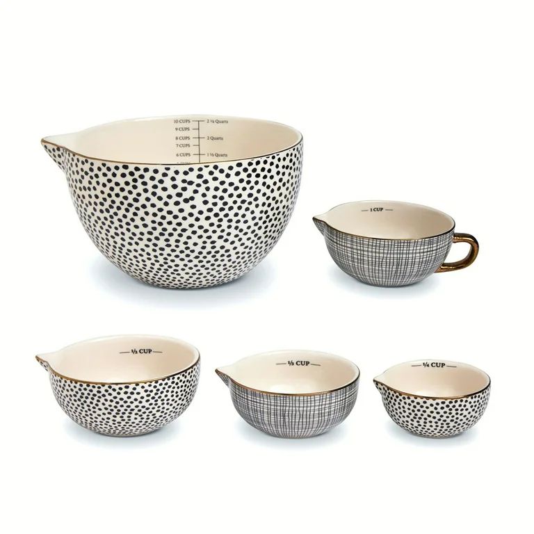 Thyme & Table 5-Piece Ceramic Measuring Bowl Set | Walmart (US)