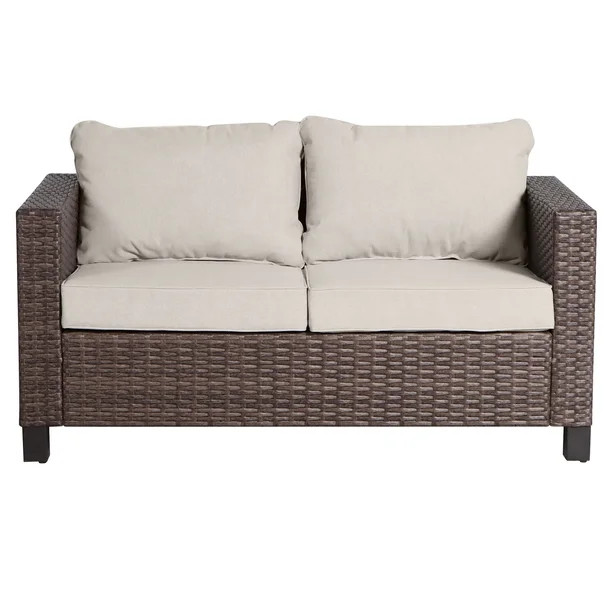 Better Homes & Gardens Brookbury Outdoor Loveseat- Beige | Walmart (US)