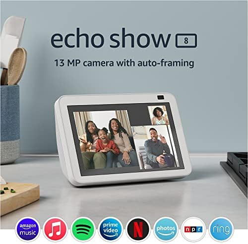Echo Show 8 (2nd Gen, 2021 release) | HD smart display with Alexa and 13 MP camera | Glacier Whit... | Amazon (US)
