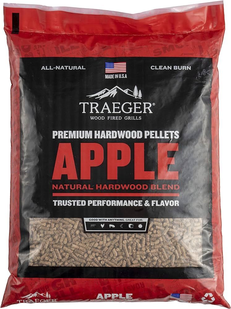 Traeger Grills Apple 100% All-Natural Wood Pellets for Smokers and Pellet Grills, BBQ, Bake, Roas... | Amazon (US)