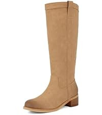Knee High Boots for Women Chunky Low Heel Tall Boots | Amazon (US)