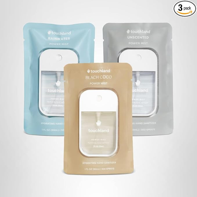 Touchland Hand Sanitizer Spray, Dye Free Trio - 3 x 1 FL OZ | Amazon (US)