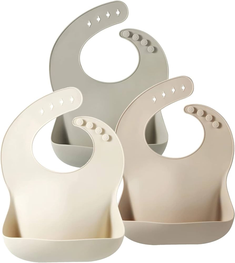 PandaEar Silicone Baby Bib for Girls Boys| Adjustable Waterproof Eating Bibs| BPA Free Soft Durab... | Amazon (US)