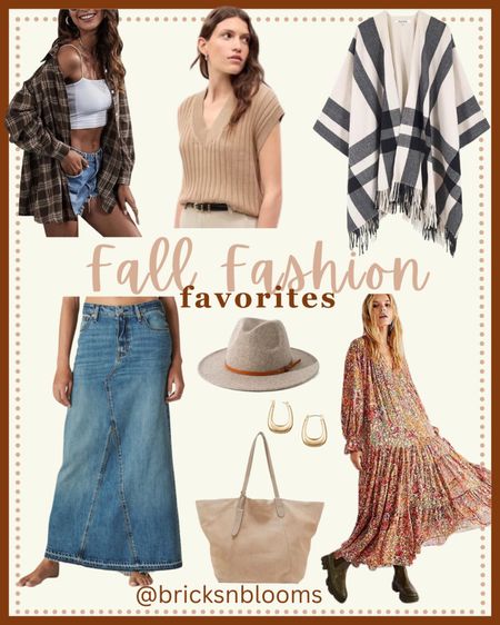 Fall Fashion Favorites 

Jean skirts, boho dress, gold jewelry, sweater vest, flannel, cozy fashion

#LTKHoliday #LTKGiftGuide #LTKSeasonal