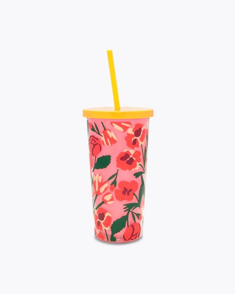 Sip Sip Tumbler with Straw - Las Flores | ban.do