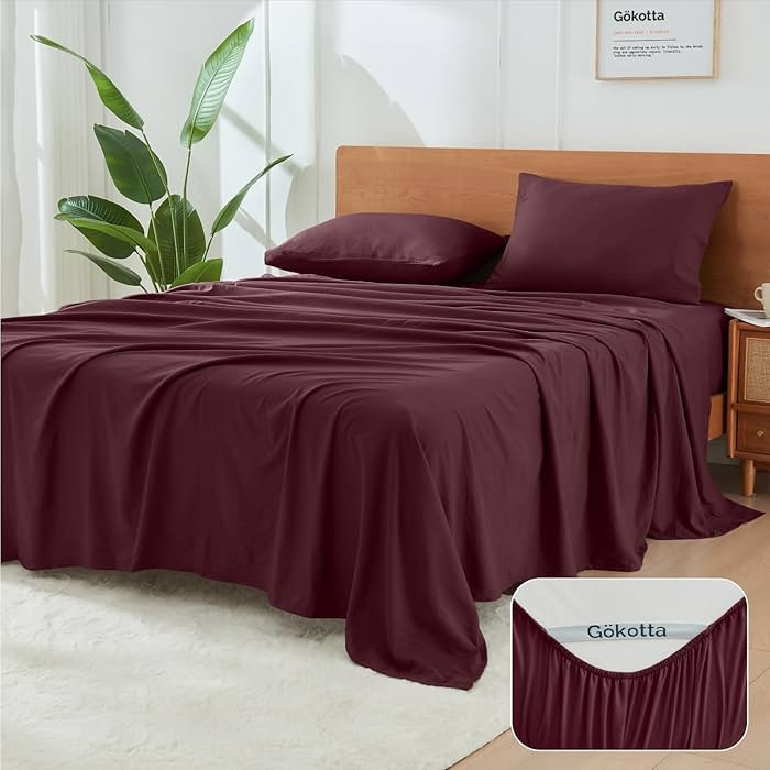 GOKOTTA 4-Pcs Queen Bed Sheets, 16" Deep Pocket Queen Sheets with Elastic Corner Straps -Washed &... | Amazon (CA)