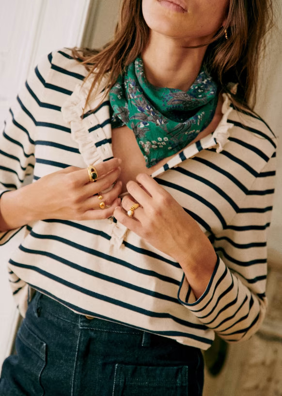 Gaël Mariniere - Ecru / Rosewood - Organic Cotton - Sézane | Sezane Paris